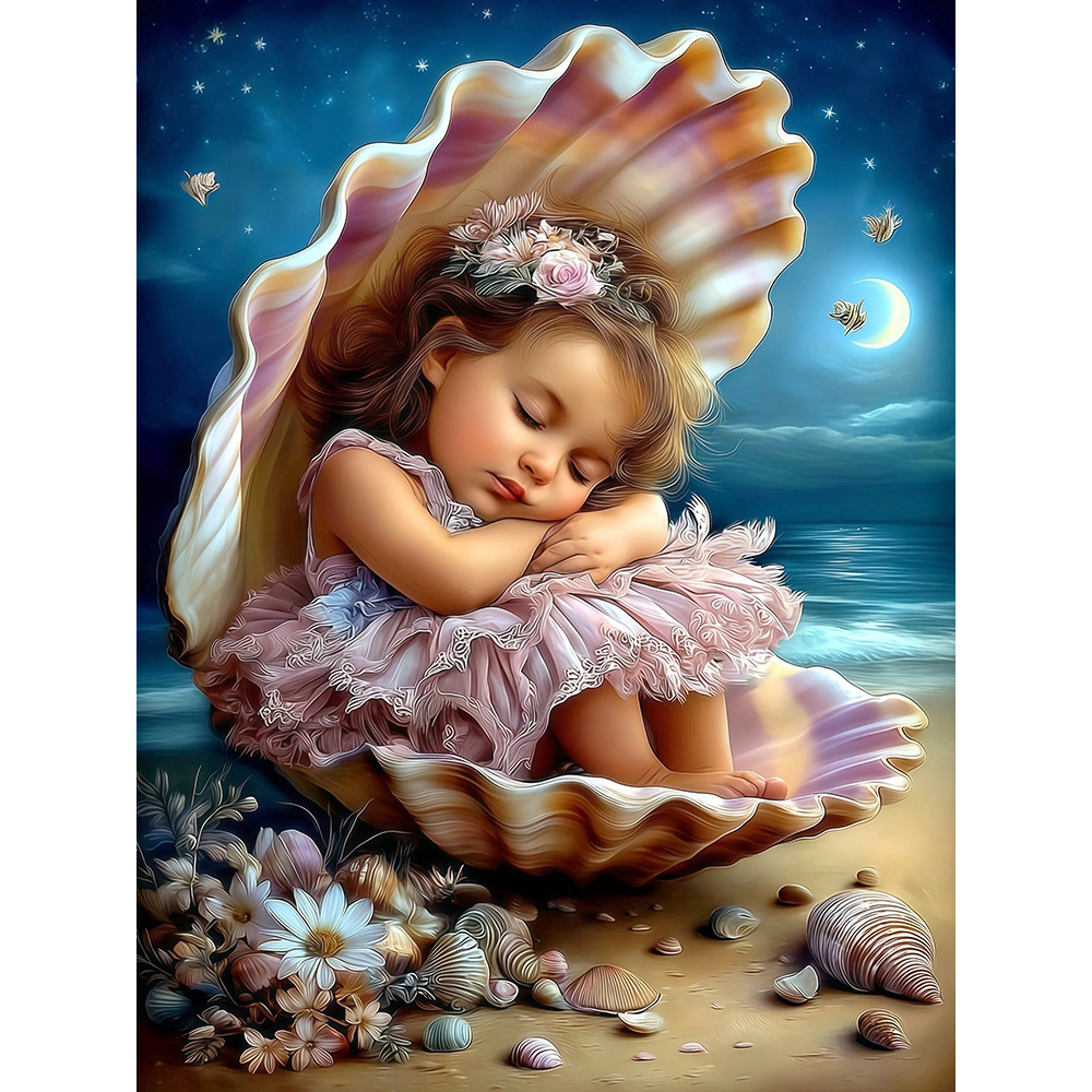 Resin Art Equipment - EverShine DIY Diamond Painting Girl 5D