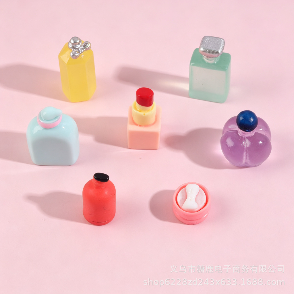 Resin Art Case - 7PC Resin Charms Cosmetic Makeup Shape