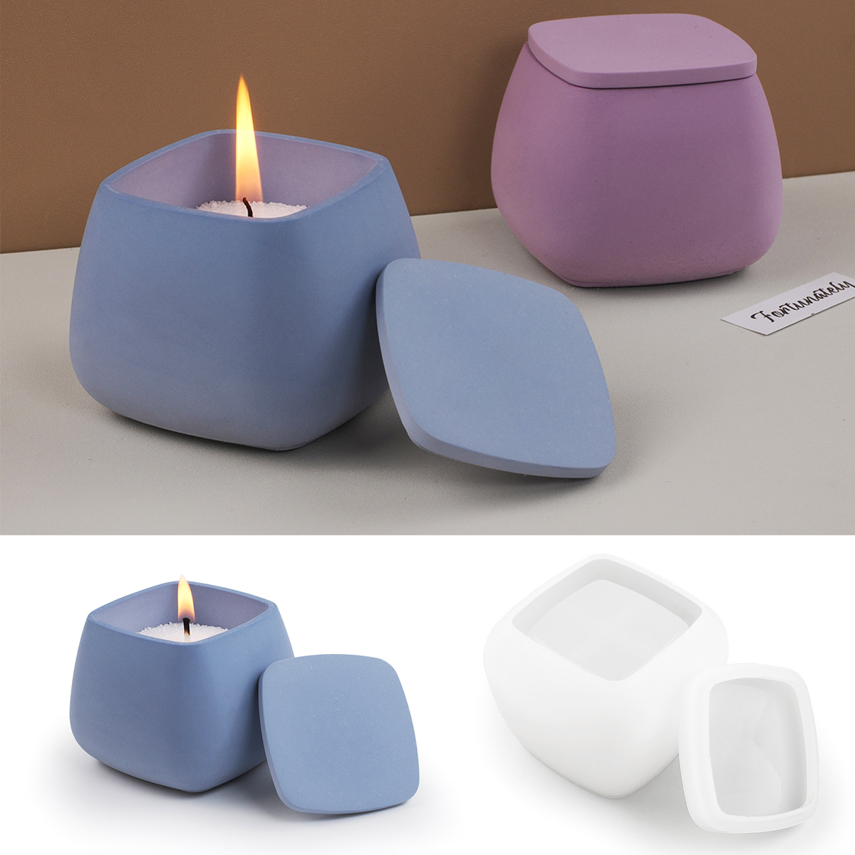 Square Candle Jar Silicone Mol - огляд і ціна Resin Art Case