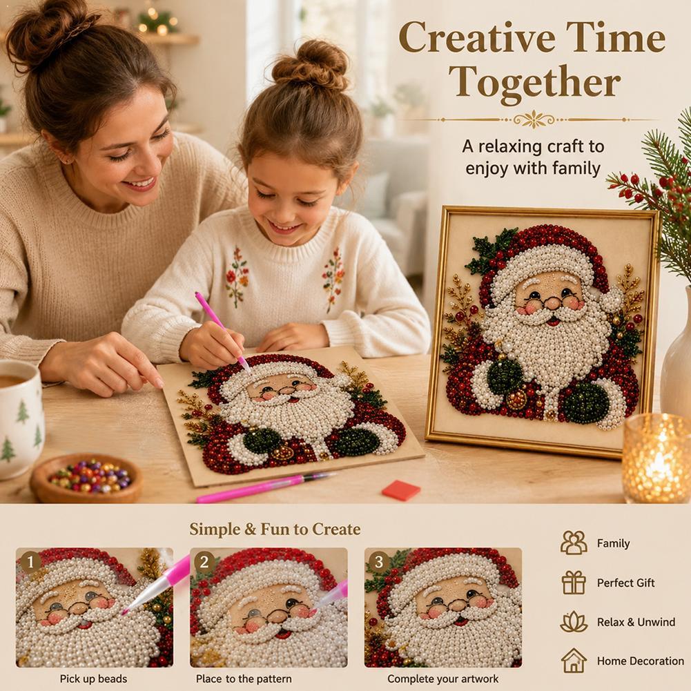 Christmas Santa Claus Pearl Ar - огляд і ціна Resin Art Work