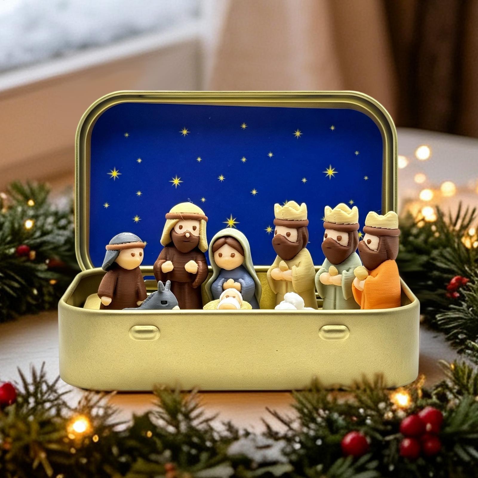 Mini Xmas Manger Set Iron Box  - огляд і ціна Resin Art Case