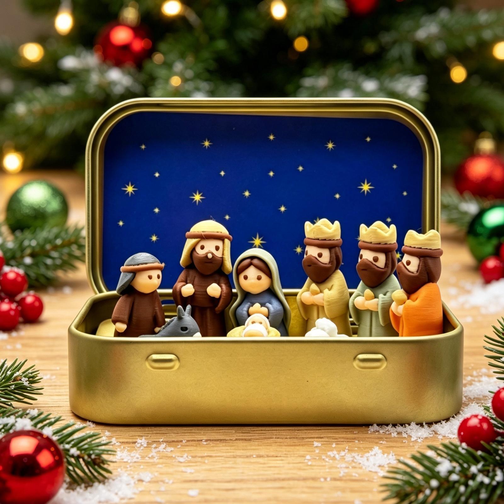 Mini Xmas Manger Set Iron Box  - огляд і ціна Resin Art Case