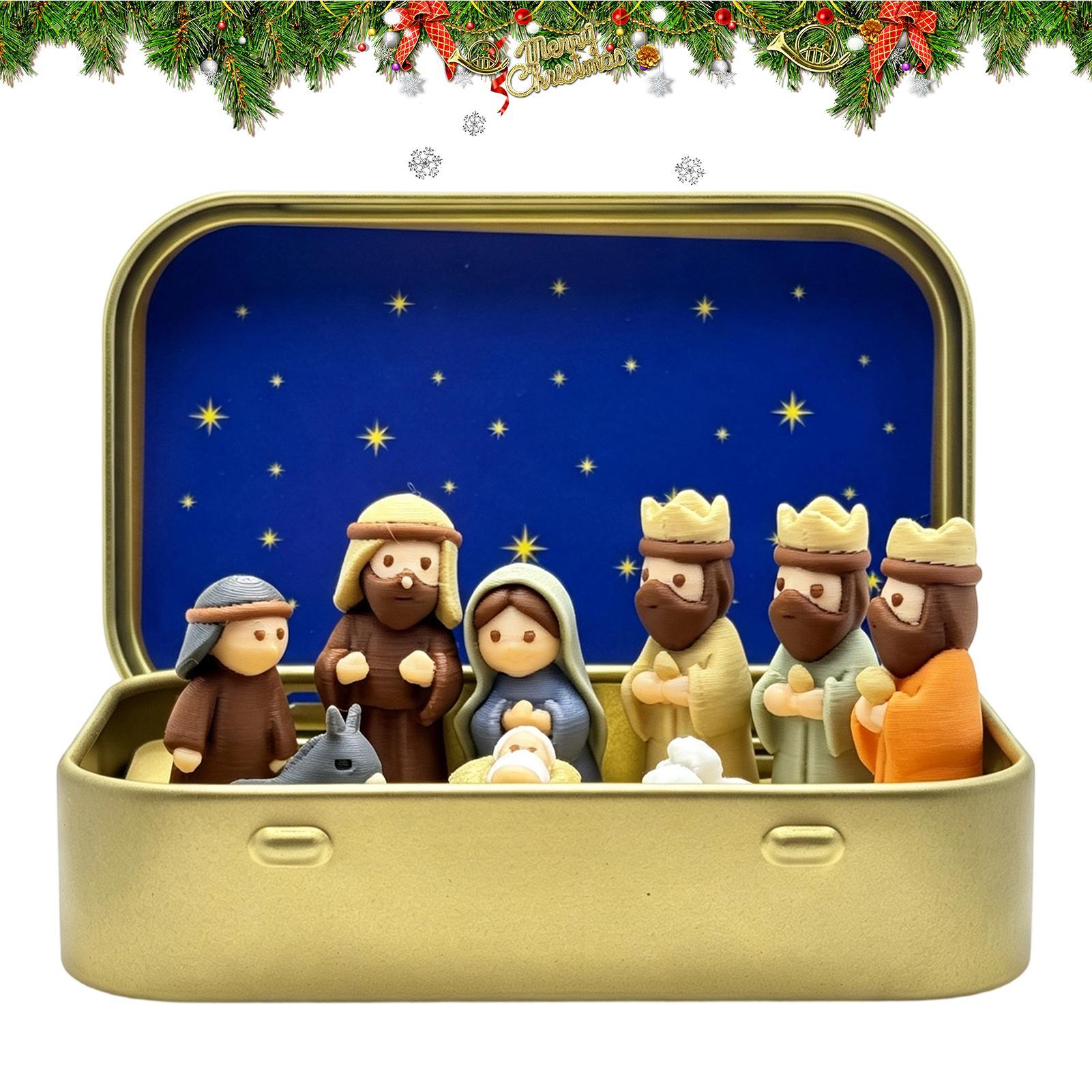 Mini Xmas Manger Set Iron Box  - огляд і ціна Resin Art Case