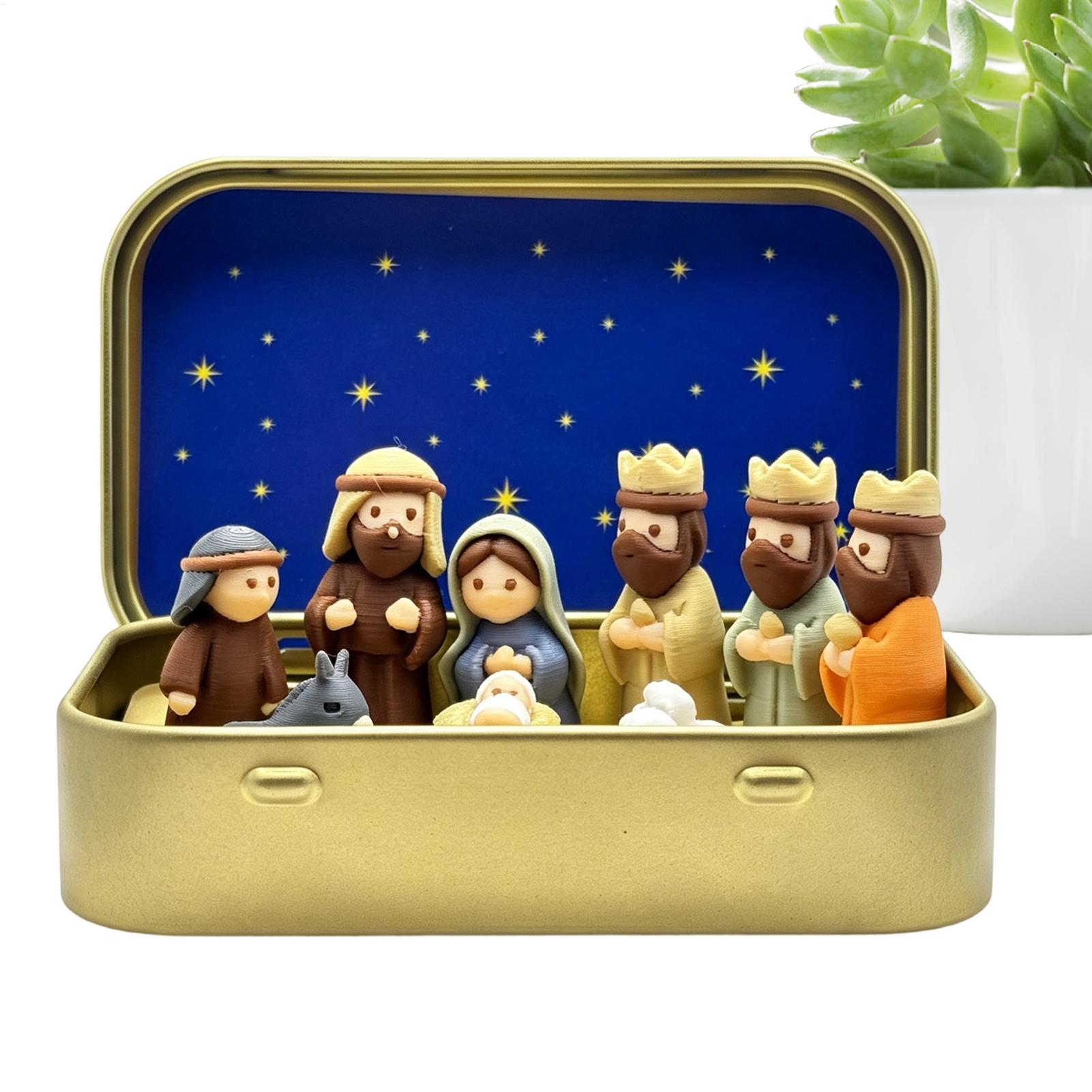 Mini Xmas Manger Set Iron Box  - огляд і ціна Resin Art Case