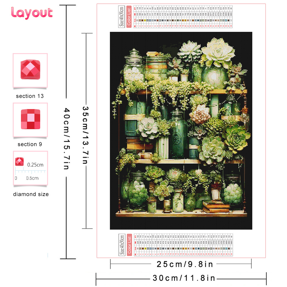 Huacan Diamond Painting Succul - огляд і ціна Resin Art Wallpaper
