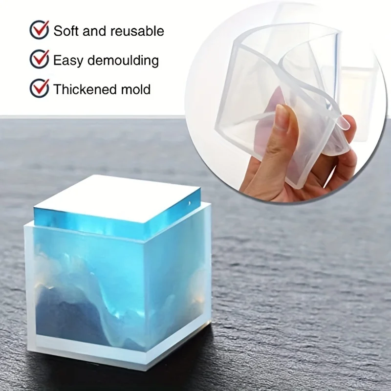 5 pcs Square Resin Mold Silico - огляд і ціна Resin Art Case