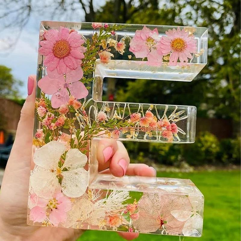 Floral 26 Letters Night Lights - огляд і ціна Resin Art Alphabet